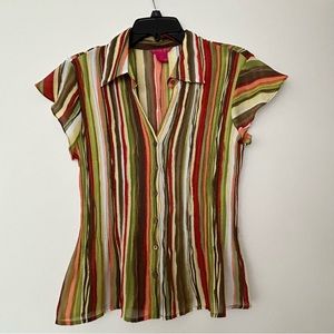Sunny Leigh Striped Button Down Top